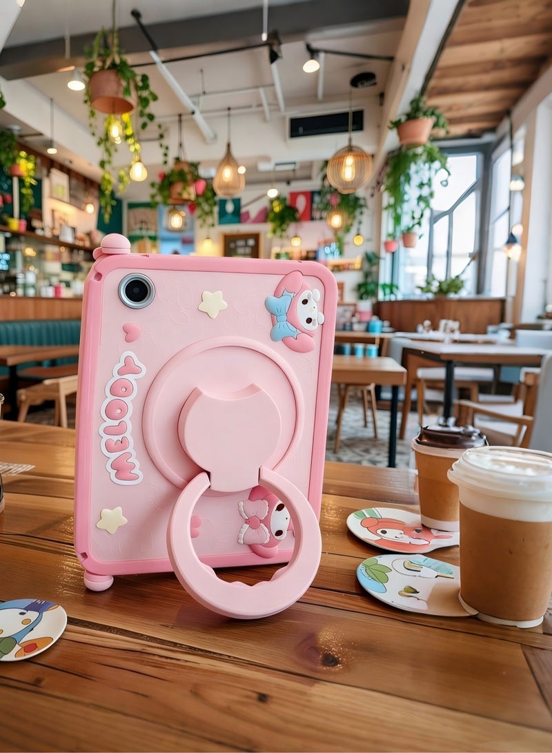 واقي كرتوني لجهاز Samsung Galaxy Tab A9 Plus 11 بوصة حافظات مع حامل أقلام ومقبض وحمالة كتف وحزام كتف غطاء كرتوني لطيف للفتيات المراهقات لجهاز Samsung Galaxy Tab A9 plus - Image 5